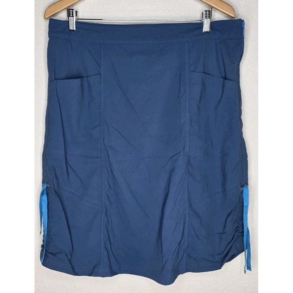 Title nine Dresses & Skirts - Title Nine Women 14 Navy Skirt‎ Zipper Pocket Cinch Tie Sides Golf Casual Cargo